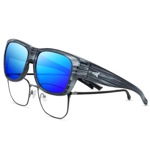 KastKing Chariton Fit-Over Polarized Sports Sunglasses, PuriVex™ Protective Coating, Ideal