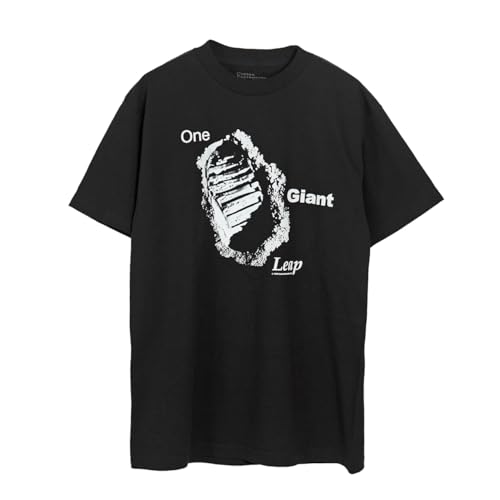 [Cotton Expressions] [�R�b�g���G�N�X�v���b�V����] �N���[�l�b�N ���� T�V���c �J�b�g�\�[ �I�[�o�[�T�C�Y ���j�Z�b�N�X L/One-Giant-Leap/BLACK