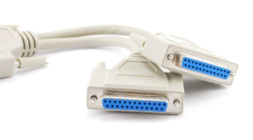 Cablesonline 8 Inch Db25 Parallel Male/Dual Female Y-Splitter Printer Cable (Ys-005) #TOP2