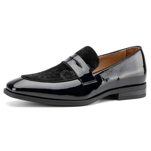 Image of JITAI Mens Velvet Loafers Dress Shoes Loafers for Men Tuxedo Suit Shoes