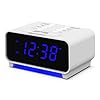 Emerson CKS1500 SmartSet Dual Alarm Clock Radio with AM/FM, 0.9” Blue LED Display, 4-Level Dimmer, Blue Accent Light, Sleep Timer & Auto Time Setting