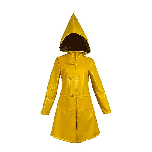 Little Six Cosplay Costume, Nightmare Yellow Hooded Jacket Uniform Game Suit Full Set(M, Full Set)