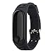 endubro Ersatzarmband für Fitness Tracker Xiaomi Mi Band 3 & Mi Band 4 (Schwarz)