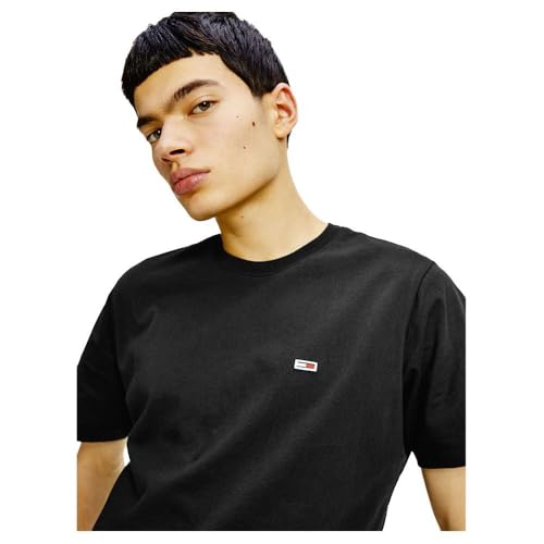 Tommy Jeans Tjm Slim Jersey C Neck Ext Dm0Dm09598, Top In Maglia A Maniche Corte, Uomo, Nero (Black), S - 4