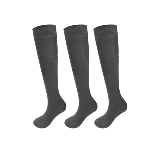 3 Pairs Women's Cotton Knee High Socks