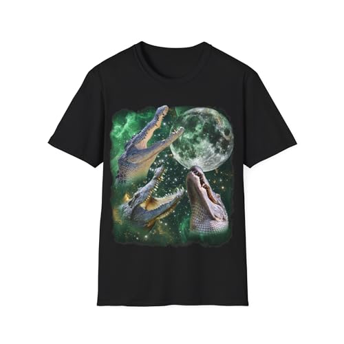 T-shirt Three Crocodile Moon humour alligator pour fan de meme internet