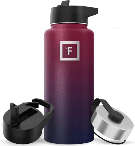 Edelstahl Trinkflasche mit Strohhalm - 650/950/1200/1800 ml - Kohlensäure Geeignet Auslaufsicher Doppelwandig Isoliert Thermosflasche… – Ansicht 1
