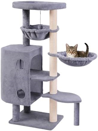 45in Cat Tree Tower with Big Condo for Indoor Cats,Cat — packaging and what arrives in the box