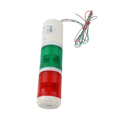 Maqulae 1 Luz de Baliza Roja y Verde, Material ABS Resistente como con Bombilla Muy Brillante, bajo Consumo de Energía, para Luz de Advertencia de Equipos Mecánicos 220 V
