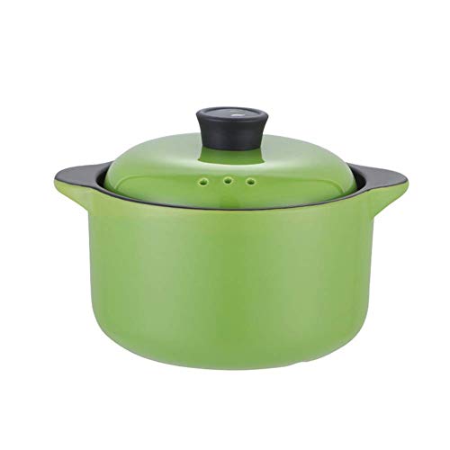 Olla de cerámica Tipo cocotte, Olla Holandesa de cerámica con Doble asa y Tapa, Olla para Sopa, Olla para Horno y vitrocerámica, 4 l - 7 (4 Unidades)