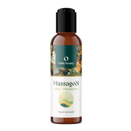 Baltic Beauty Exklusives Massageöl - Aloe & Mandarine - Pflegendes Massageöl für sanfte, beruhigende Massagen mit frischem Duft und natürlichen Inhaltsstoffen