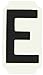 Brady 5050-E Gothic Quik-Align 2" Height, 1-1/4" Width, B-933 Vinyl, Black Color Letter, Legend "E" (Pack Of 10)