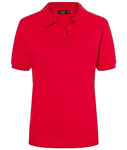 James & Nicholson Damenpolo Classic - Piqué-Poloshirt mit gestrickten Bündchen | Farbe: red | Grösse: XXL