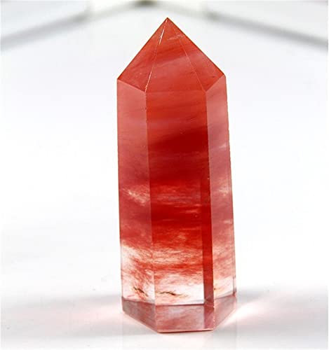 RaeGan 1pc Beautiful Red Smelting Stone Quartz Crystal Obelisk Point 1000G-3000G Beautiful Crystal (Color : 1pc 2200g-2450g)