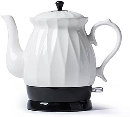 Fisecnoo Keramik Wasserkocher Schnurlose Wasser-Teekanne,Teekanne-Retro 1,7L Krug,1350W Wasserschnell für Tee,Kaffee…