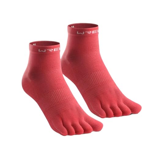 Kintoe Calcetines Kintoe Coolmax Performance - Calcetines tobilleros para correr para hombre y mujer, rosso, 9-12