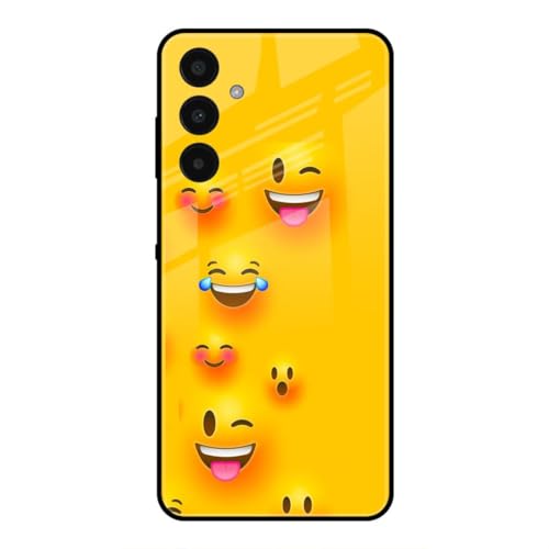 Image of SmashItUp Emoji | Happy Designer Printed TPU Metal Case Mobile Back Cover for Samsung A15 5G