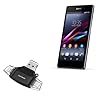 BoxWave Smart Gadget Compatible with Sony Xperia Z1 – AllReader SD Card Reader, microSD Card Reader SD Compact USB – Jet Black