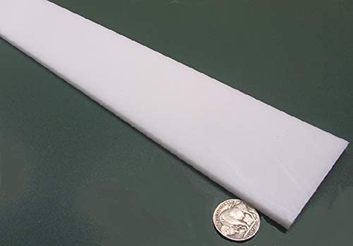 White HDPE (High Density Polyethylene) Rectangular Bar .250