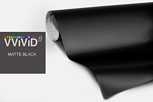 Image of VViViD Matte Black Vinyl Wrap Adhesive Film Air Release Decal Sheet (5ft x 5ft)