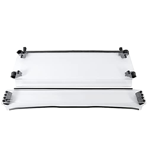 ECOTRIC New Clear Front Full Tilt Windshield Compatible with 2012-2020 John Deere Gator RSX860i RSX850i XUV 550 (Stretch Bracket Included)