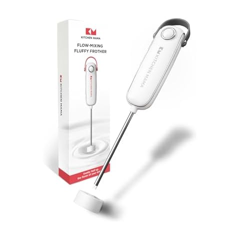 Kitchen Mama Silkwhisk Electric Milk Frother Handheld: Mini Drink Mixer, Cold Foam Maker, Frother Wand for Coffee, Cappuccino, Lattes, Protein Drinks, Matcha, Battery Operated (Metal Gray) Cover