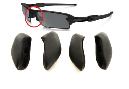 Image of Galaxy Replacement Nose Pads For Oakley Flak 2.0 XL Sunglasses Multiple Selection Black Nose Pad Parts 2 Sets