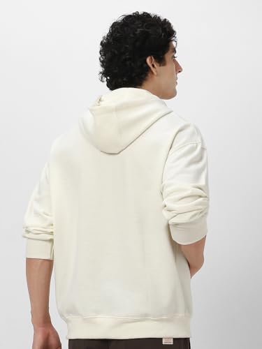 Image of Urbano Fashion Men's Cotton Solid Oversized Hooded Neck Sweatshirt