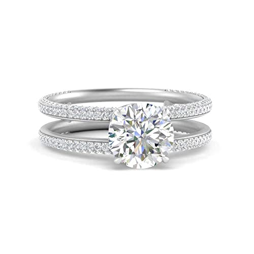 Bague de fiançailles halo caché en argent le cadeau romantique