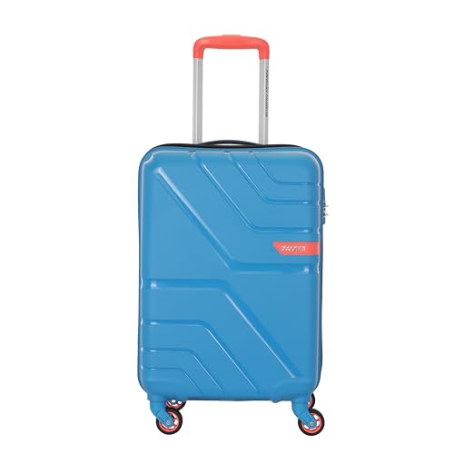 Image of American Tourister Upland Sport 55 CM Small Carry-On Polypropylene (PP) Hard 4 Wheels Spinner Luggage /Suitcase /Trolley Bag for Travel (Mediterranian Blue)