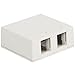 ICC Surface Mount Box with 2 Ports, White, 25-Pack