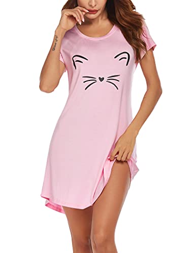 Hotouch Nightgowns For Women Sleep Shirts Night Shirts For Women Sleepwear Night Gowns Nightshirts For Sleeping Pink Xl #TOP3