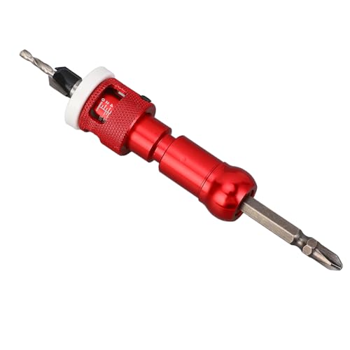Juego de Brocas Avellanadoras de Metal, Brocas Avellanadoras con Tope de Profundidad Ajustable, Juego de Orificios para Tornillos Piloto con Punta de Carburo de 82 Grados, para