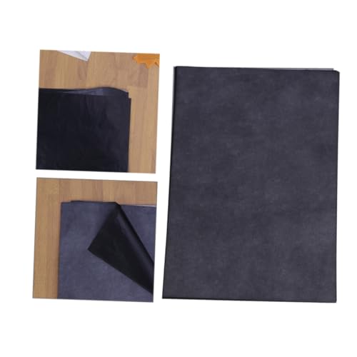 JEWEDECO 100pcs Graphite Carbon Transfer Paper for Tracing Drawing and Crafting Paper Canvas and More Black Carbon Copy - Thumbnail 3
