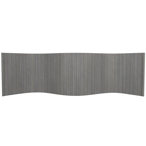 Red Lantern 2 ft. Short Bamboo Wave Screen - Grey