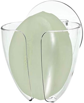 iDesign Plastic Self-Draining Suction Cup Soap Holder, Clear image 5