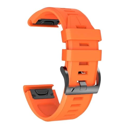 SERDAS For Garmin Fenix 5X Watch Band/Fenix 7X Watch Band Quickfit 26mm Watch Bands Compatible with Fenix 6X Pro/Fenix 5X Plus/Fenix 7X Pro(Orange)