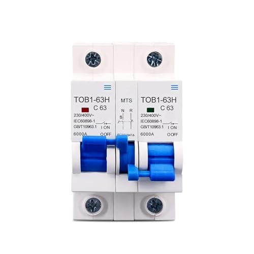 Disjoncteur de transfert manuel double alimentation 1P+1P CA 6A