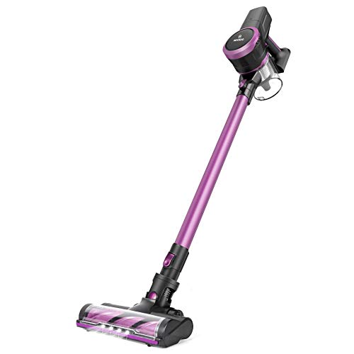 MOOSOO Cordless Vacuum Cleaner 17Kpa Strong Suction 2 in 1 Stick Vacuum Ultra-Quiet Handheld Vacuum with Upgraded LED Floor Head -Brushless Motor Inside