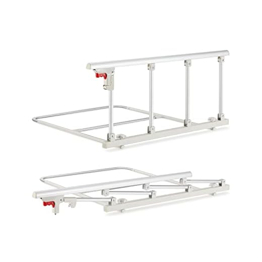 OasisSpace Bed Safety Rail - Folding Bed Rail for Elderly Adults, Bed Guards for Seniors, Bed Assist Handle for Preventing Falling Out of Bed, Fit King, Queen, Full, Twin, 38"x16"