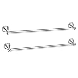 Newfun 24 Inch Brushed Nickel Towel Racks for Bathroom - 2PCS SUS304 Stainless Steel Bathroom Towel