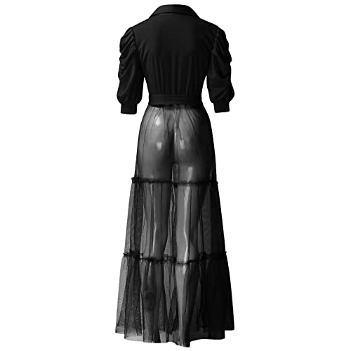Robe en mousseline basique transformée en haut asymétrique - 4