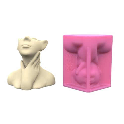 Moule en silicone pot de fleurs béton support de stylo