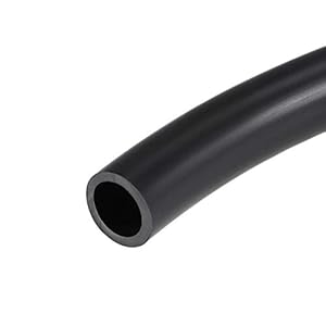 sourcing map Lubricating Oil Hose, 15mm ID x 20mm OD 3.3ft Rubber Water Hose Tubing Black