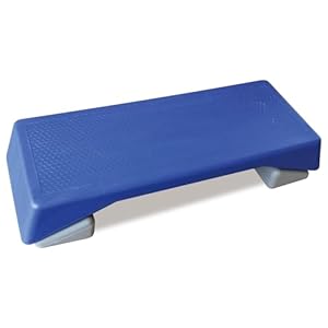 GOWE Aerobics Step Platform Height-Adjustable Fitness Equipment Stepper Trainer Exercise Step Platform Sliding Lifting Pad Blue