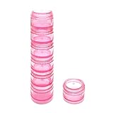 HaiSea Weekly Travel Pill Planner-Monthly Pill Organizer, Daily Month Pill Box-Separate AM/PM Compartments Colors Vary (Pink)