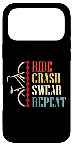 Vintage Ride Crash Swear Repeat - Funny Retro Mountain Bike �X�}�z�P�[�X iPhone 17 Pro Max �p