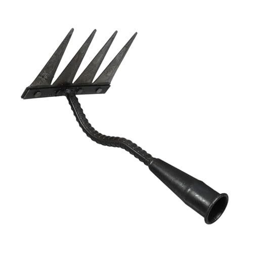 INOOMP Rastrello Manuale Per Giardinaggio Rastrello Per Diserbo e Terreno Attrezzo Da Giardino Punta in Acciaio e Scarificare