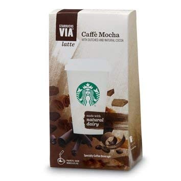 Starbucks Via Instant Latte Caffe Mocha Instant Coffee 1.3 oz. Packets (5 Packets Total)