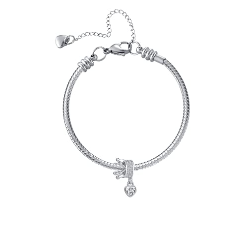 Dwjsu Royal Crown Princess Charms Fairytale Birthday Mom Friendship Friend Heart Bead For Pandora Charm Bracelet For Women Girl #TOP1